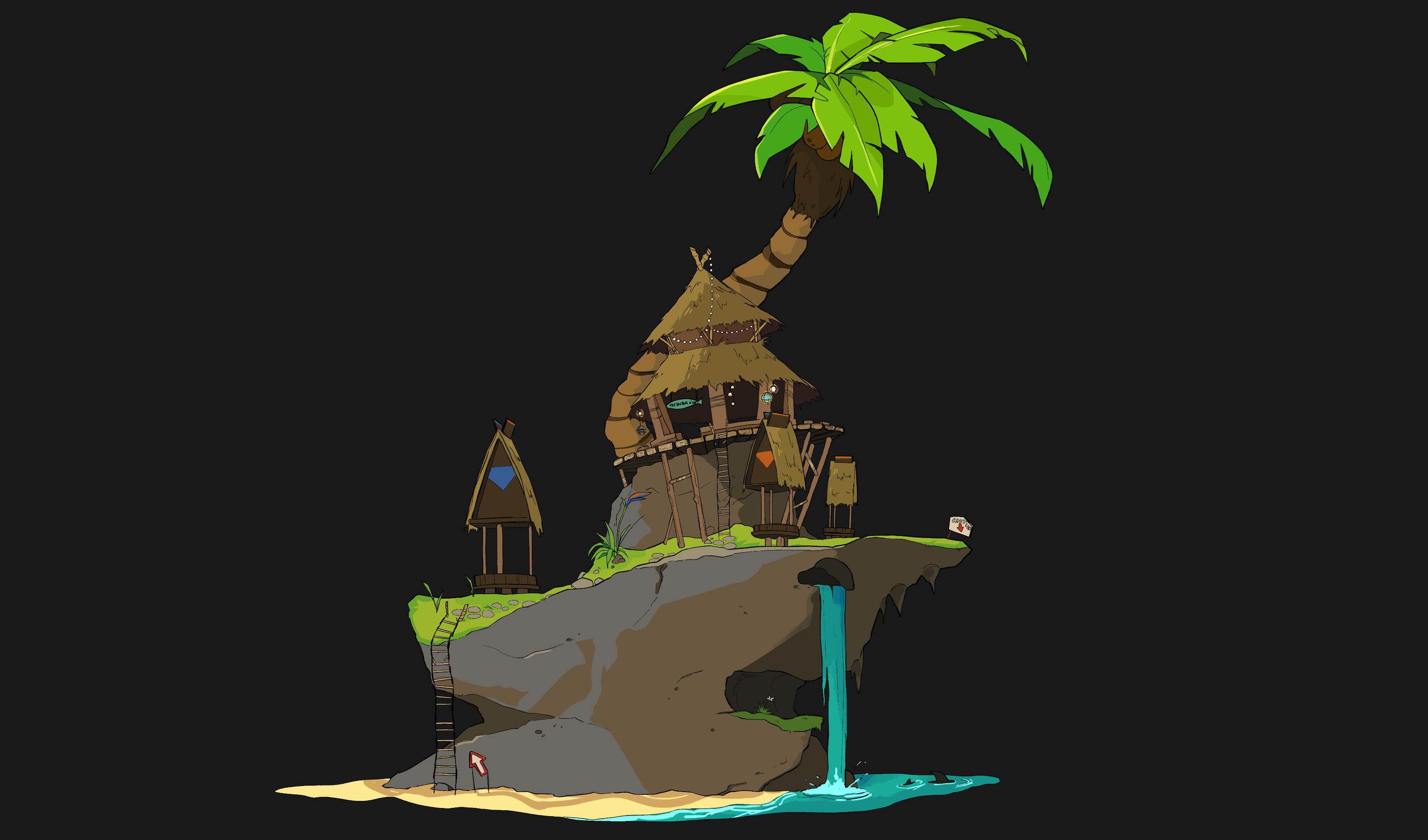 COLOR + LIGHTING PASS - DARK BACKGROUND